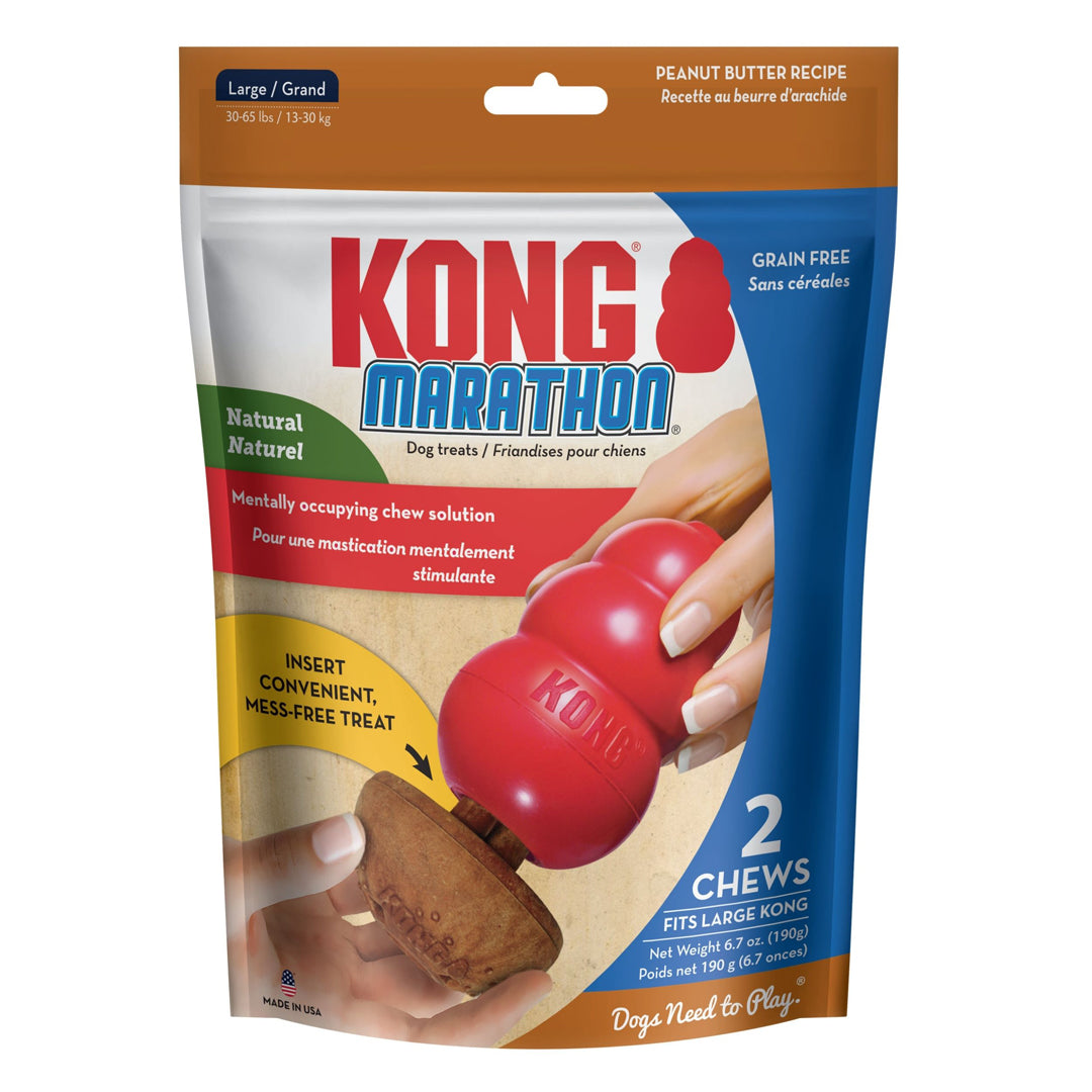 KONG MARATHON DOG TREATS PEANUT BUTTER LARGE