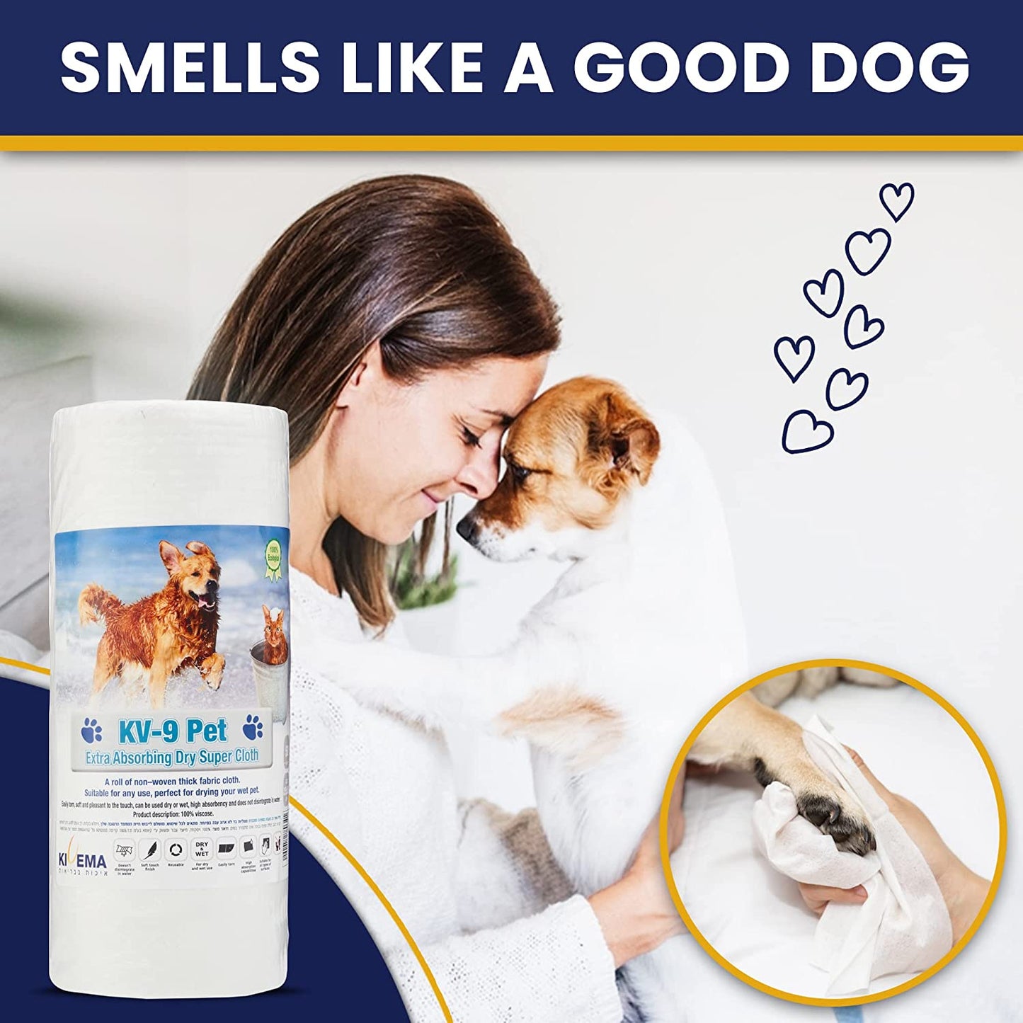 MULTI-USE DOG CLEAN-UP CLOTH WIPES