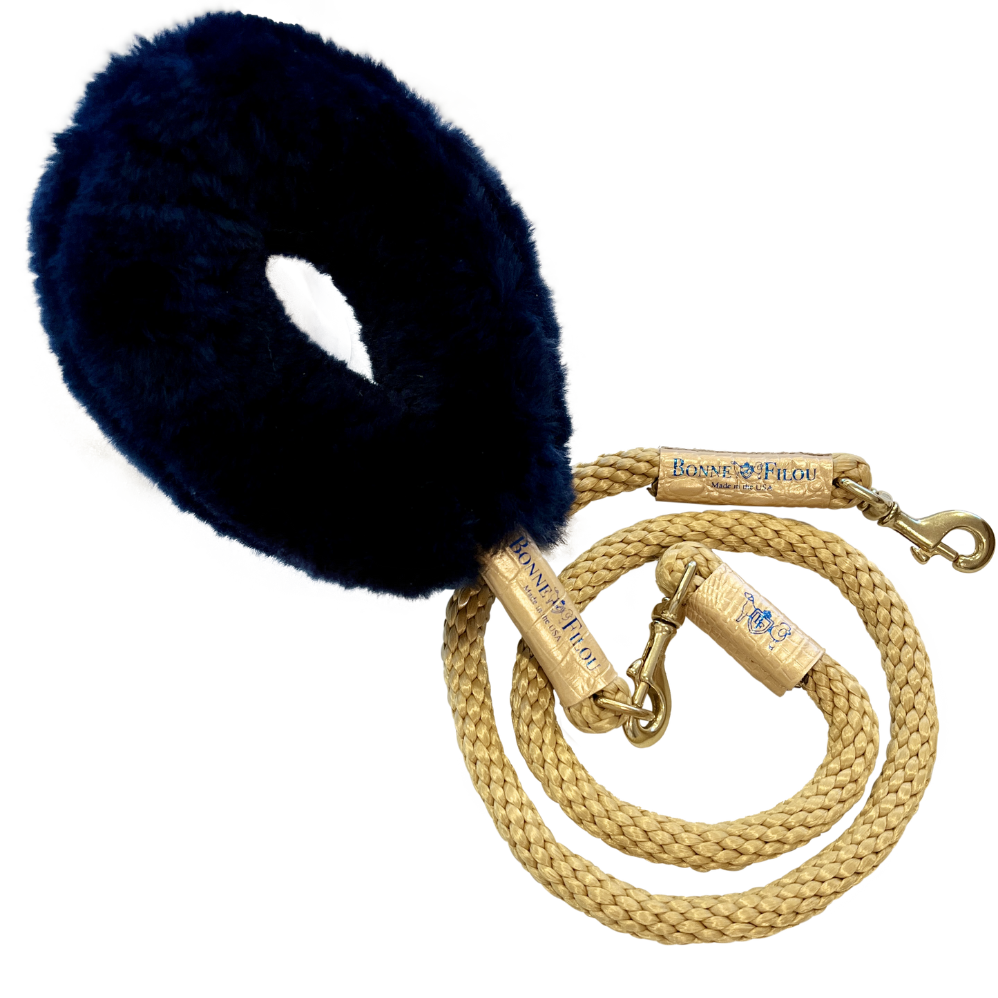 BUNDLE SHEARLING FUR GRIP + ROPE LEASH FOR DOGS