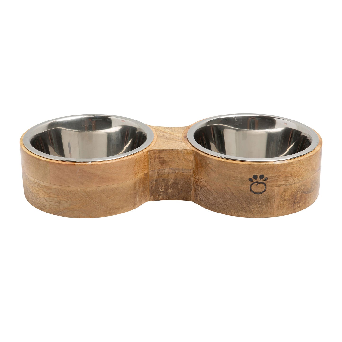 WOOD & METAL FEEDER DOUBLE DINER