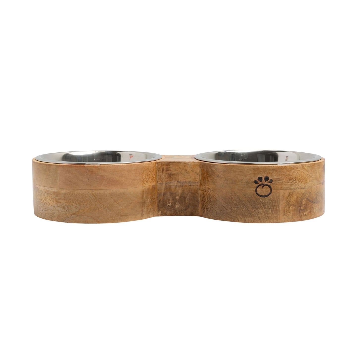 WOOD & METAL FEEDER DOUBLE DINER