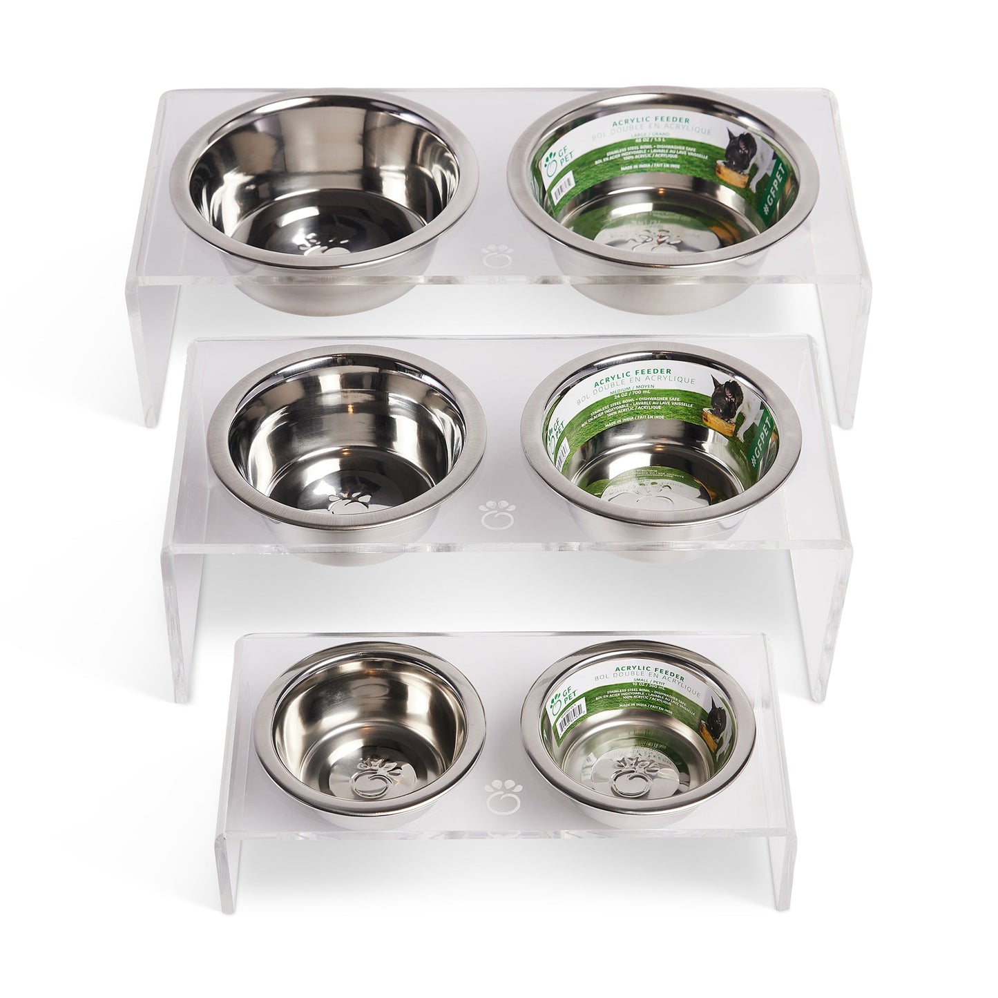 ACRYLIC DOUBLE FEEDER - CLEAR
