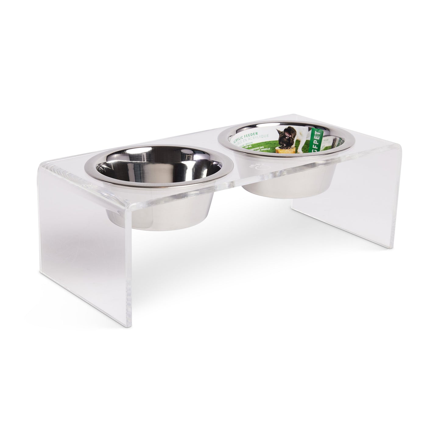ACRYLIC DOUBLE FEEDER - CLEAR