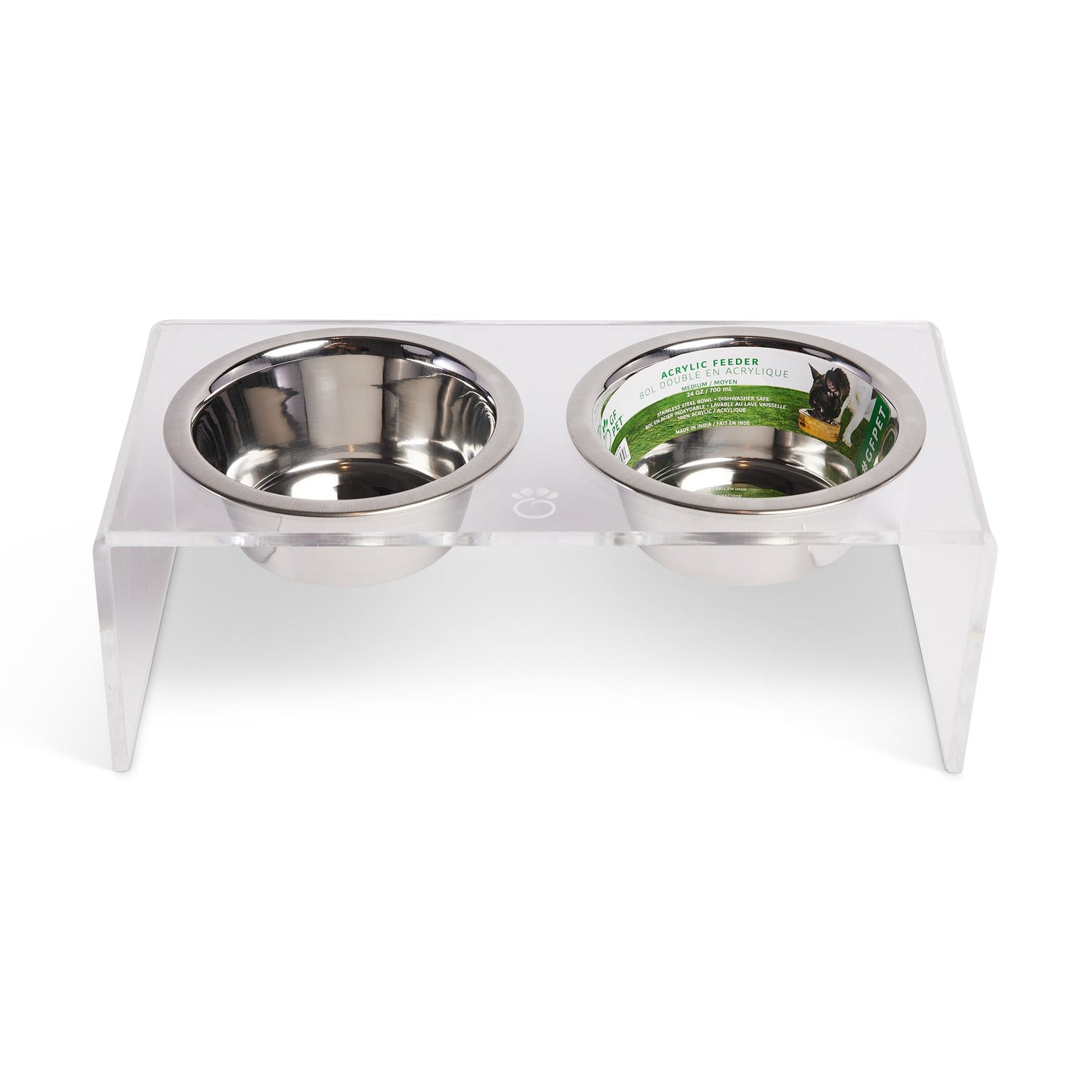 ACRYLIC DOUBLE FEEDER - CLEAR