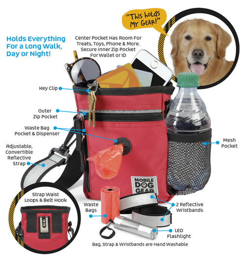MOBILE DOG GEAR DAY/NIGHT 6 PC WALKING BAG