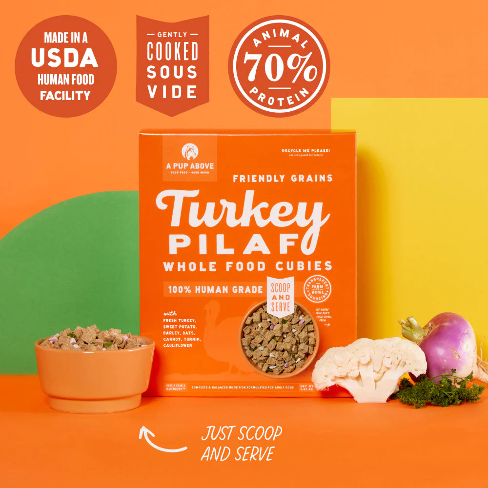 A PUP ABOVE DOG CUBIES TURKEY 2LB 4 COUNT