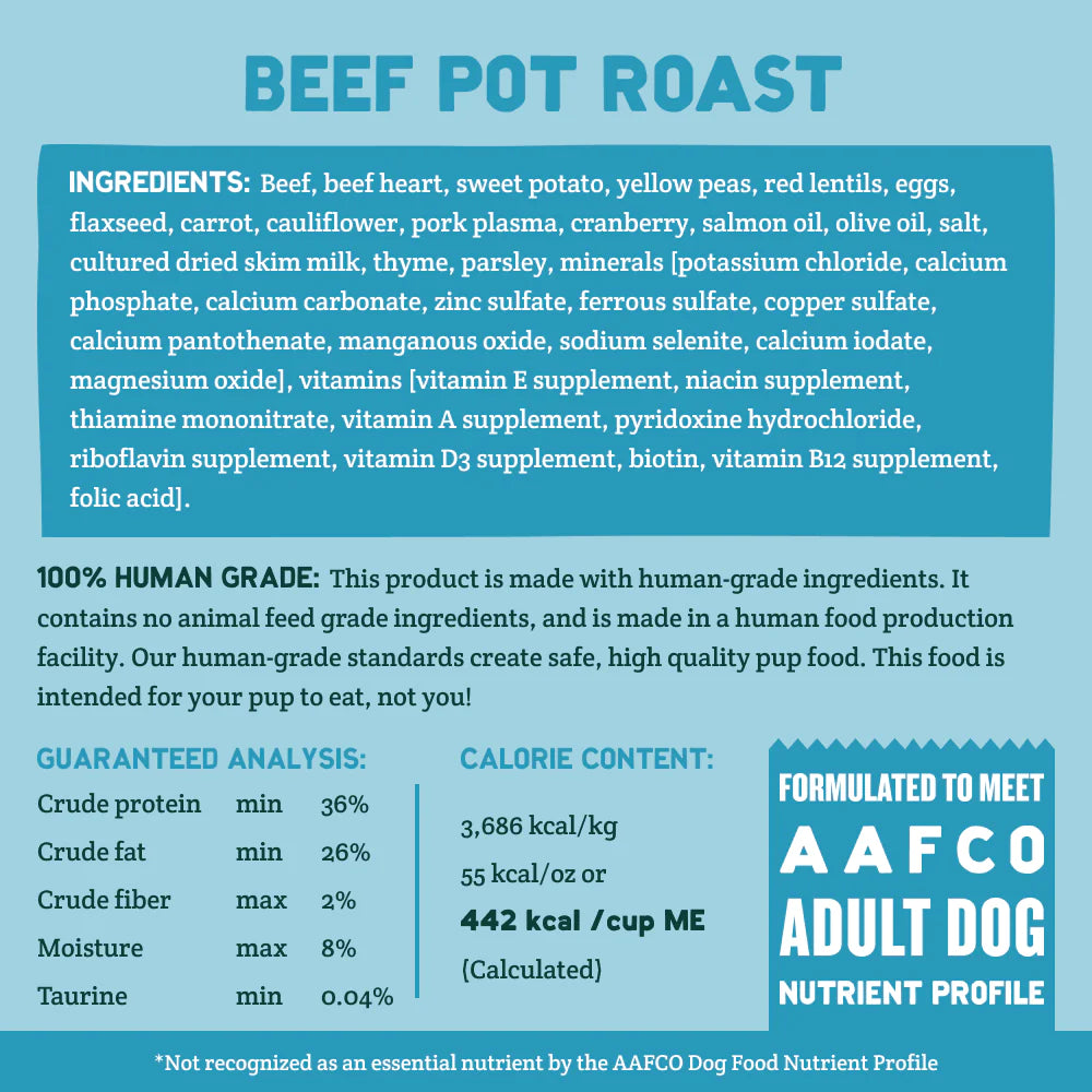 A PUP ABOVE DOG GRAIN FREE CUBIES BEEF 2LB 4 COUNT