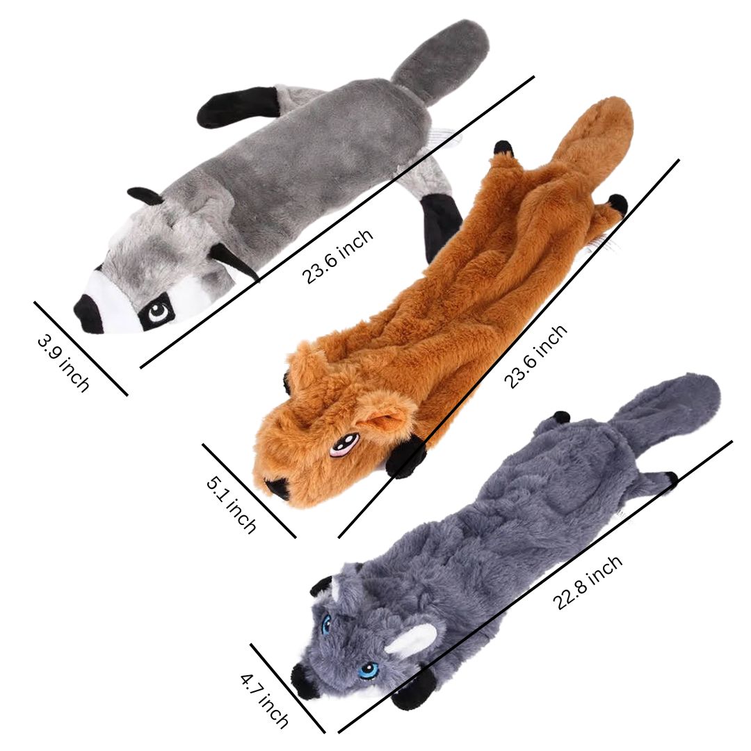 3 PCS ASSORTED DOG TOYS
