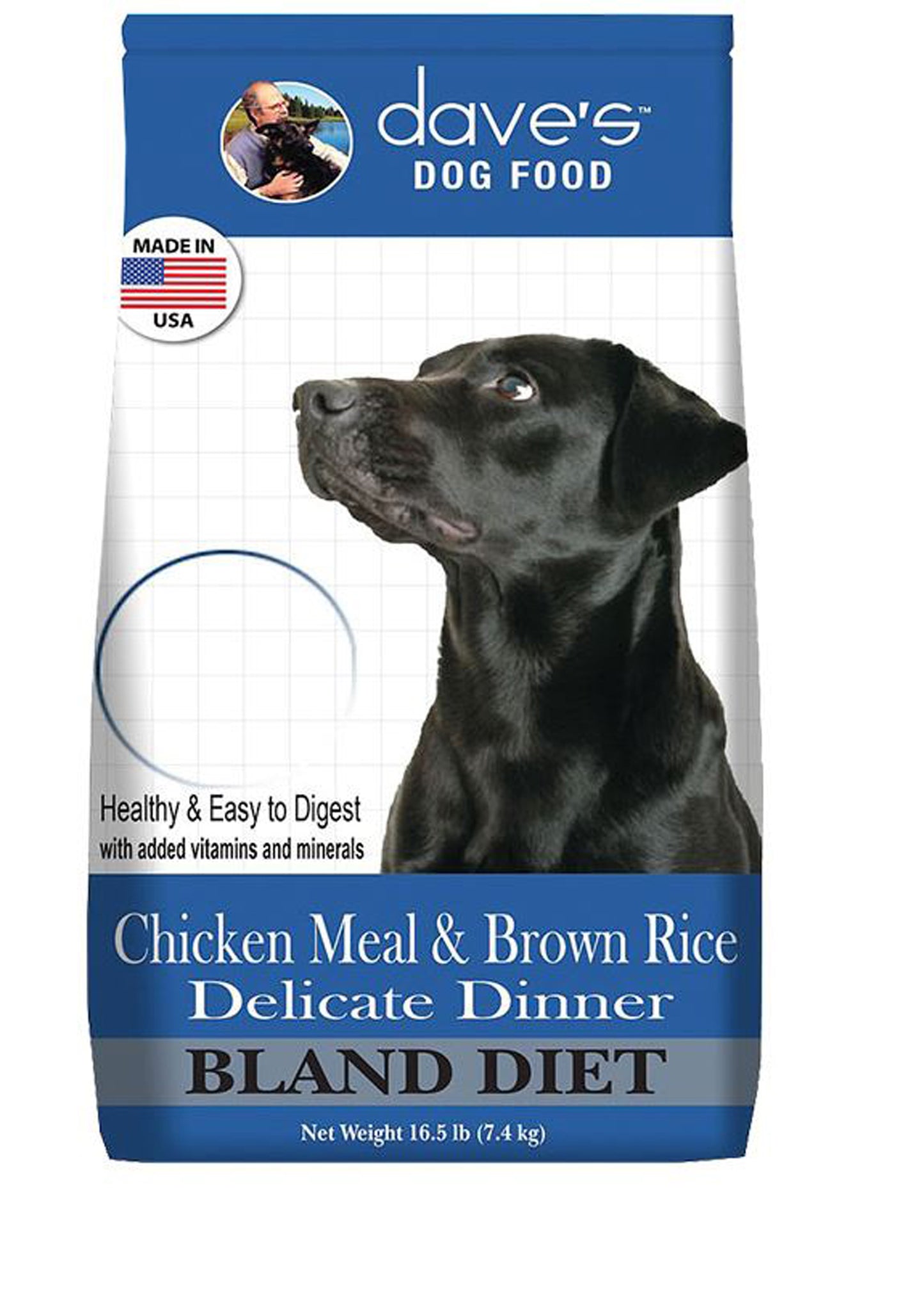 DAVE'S RESTRICTED DIET CHICKEN MEAL & BROWN RICE DELICATE DINNER 30LBS