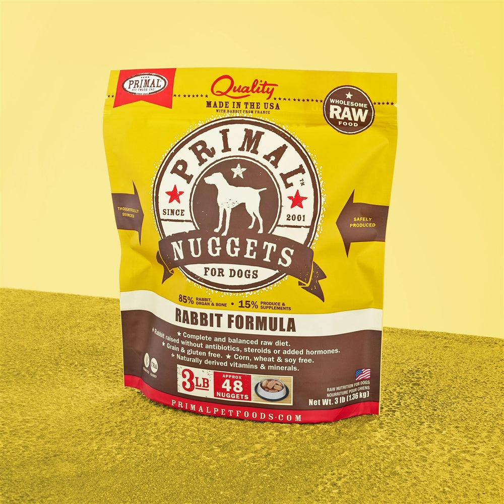 PRIMAL DOG FREEZE-DRIED NUGGETS RABBIT 14OZ
