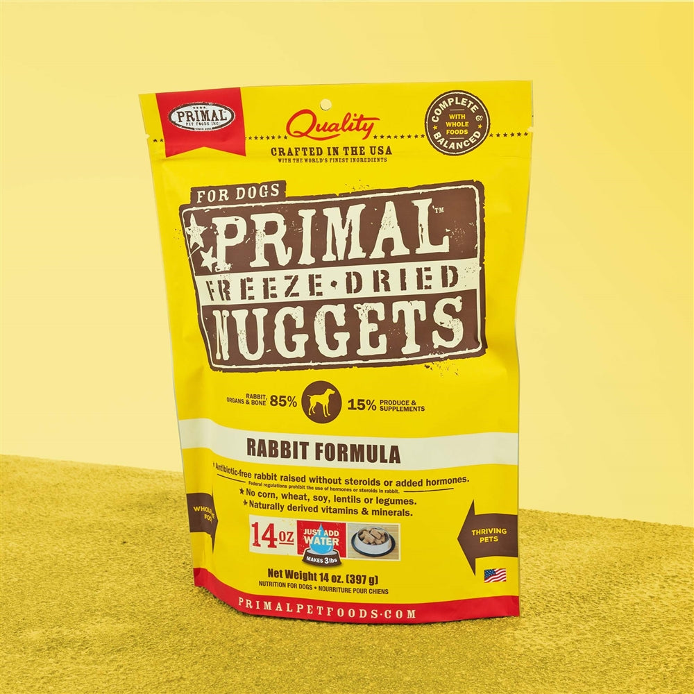 PRIMAL DOG FREEZE-DRIED NUGGETS RABBIT 5.5OZ