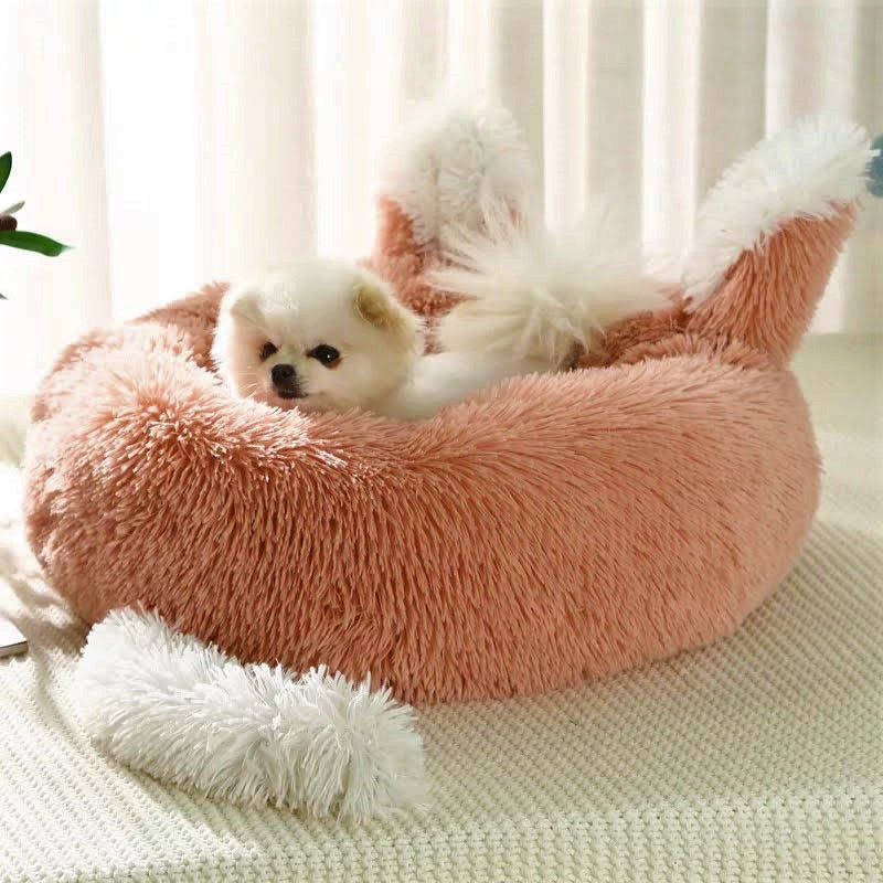 PLUSH PET BED WITH EARS AND TAIL