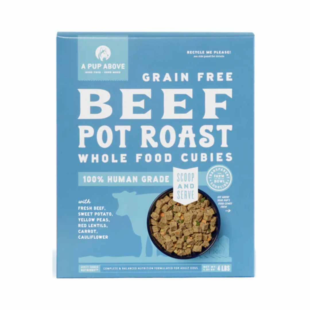 A PUP ABOVE DOG GRAIN FREE CUBIES BEEF 2LB 4 COUNT