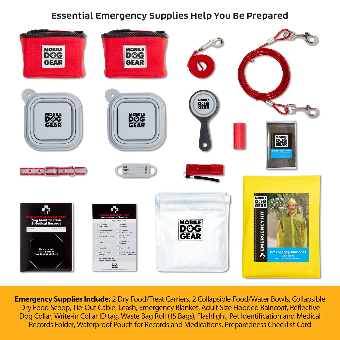 MOBILE DOG GEAR DOG EVACUATION GO-PACK (SMALL)