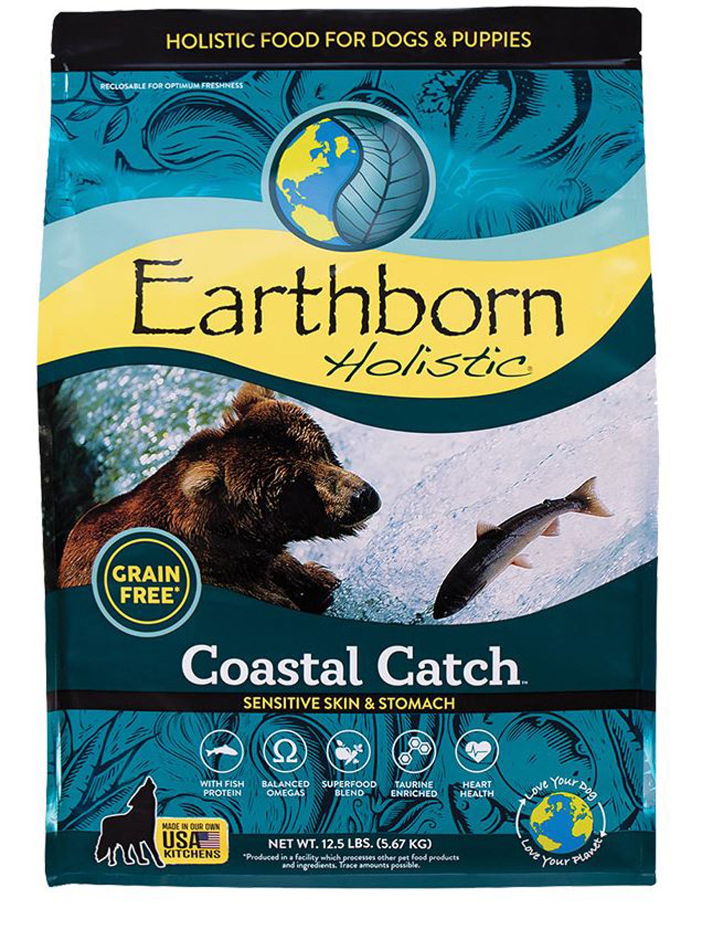 EARTHBORN HOLISTIC COASTAL CATCH GRAIN-FREE DRY DOG FOOD 12.5LBS