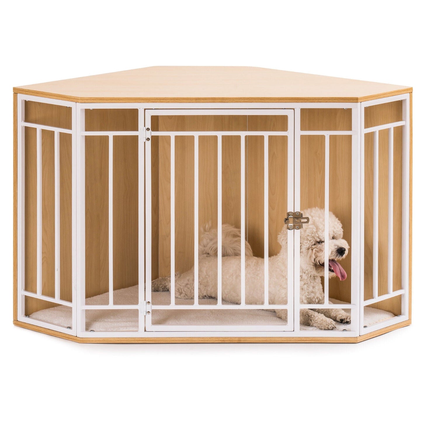 WOODEN AND METAL DOG HOUSE FOR SMALL/MEDIUM DOGS