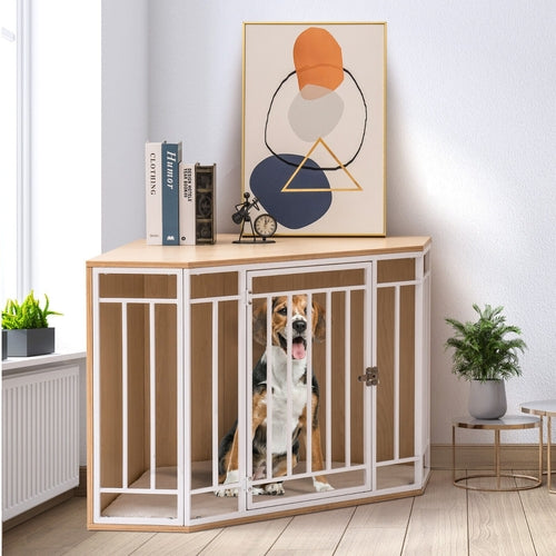 WOODEN AND METAL DOG HOUSE FOR SMALL/MEDIUM DOGS