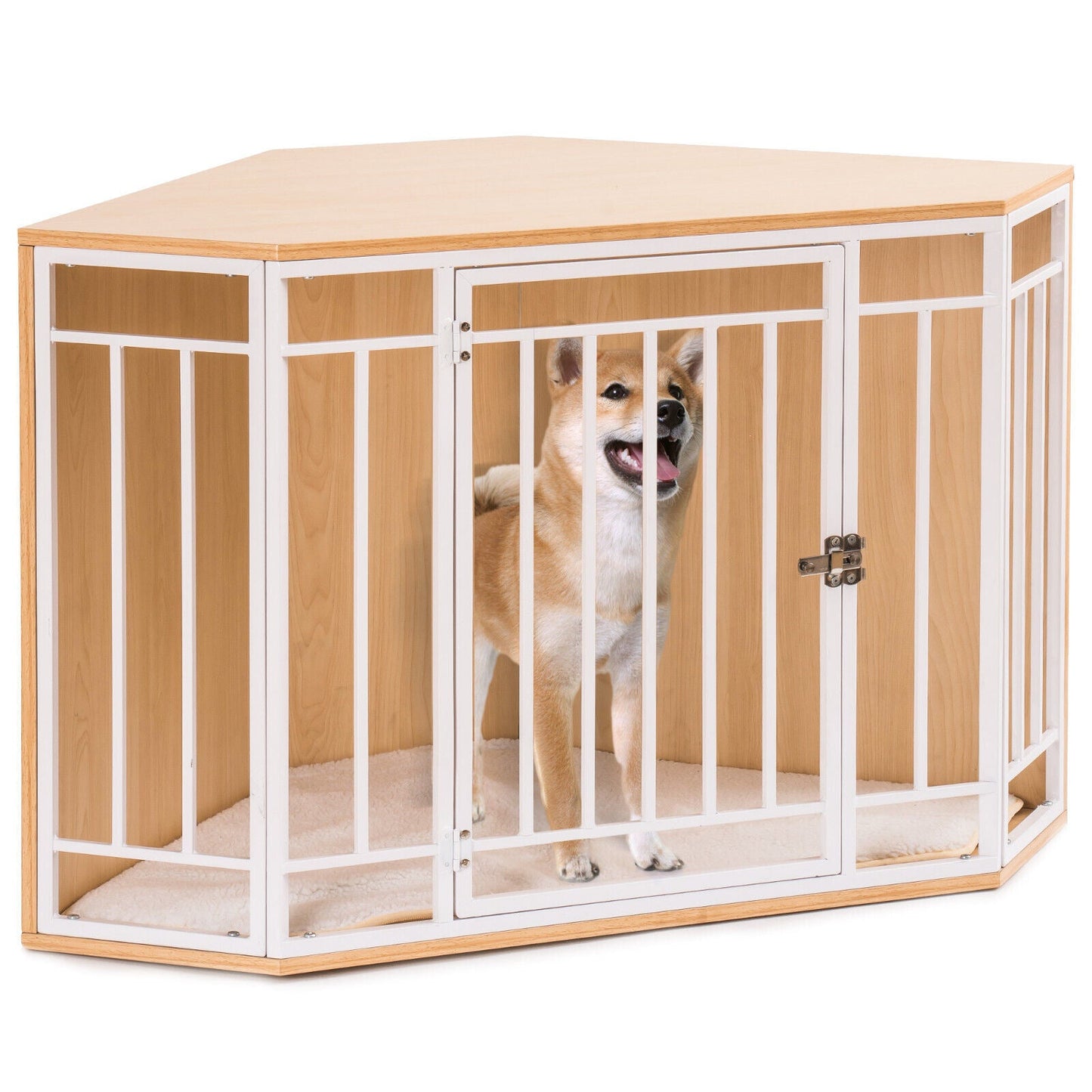 WOODEN AND METAL DOG HOUSE FOR SMALL/MEDIUM DOGS
