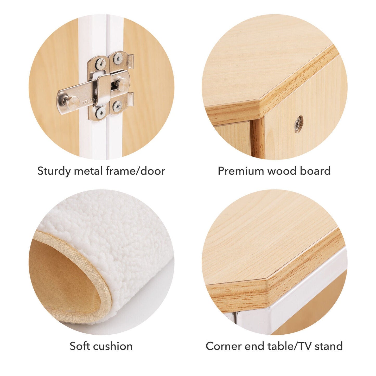 WOODEN AND METAL DOG HOUSE FOR SMALL/MEDIUM DOGS