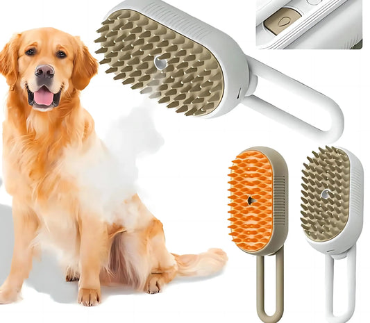 RECHARGEABLE DOG STEAM BRUSH 3-IN-1