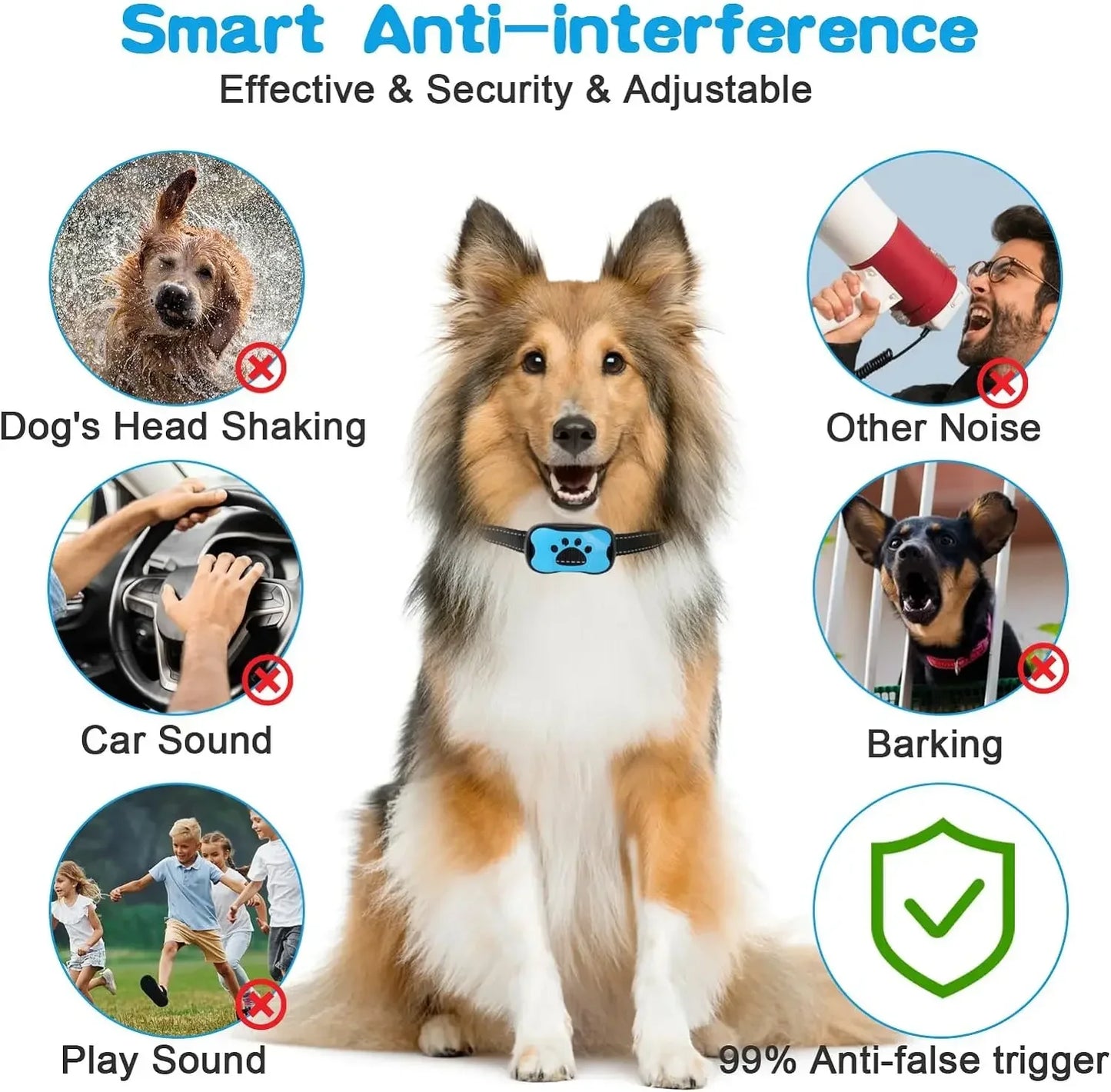 PET-FRIENDLY ANTI-BARK DOG TRAINING COLLAR